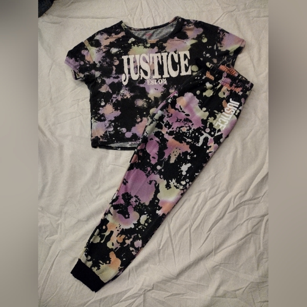 Justice Multicolor Splatter Lounge Set